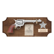 Pat Garrett Framed Pistol Set - Dark Wood