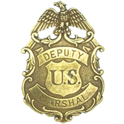 Deputy United States Marshal Eagle Badge  Brass