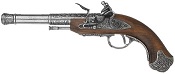 Left Handed India Flintlock Pistol Gray    