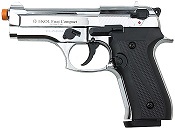 Front Firing Beretta V92F Compact  9MMPA Blank Gun Chrome