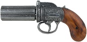 British Pepperbox Revolver Replica – Brass