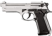 Kimar M92 8MM Semi-Auto Blank Firing Pistol - Nickel Finish