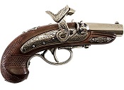 Philadelphia Derringer Cap Firing Replica - Shiny Nickel