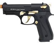 Front Firing Beretta V92F Compact  9MMPA Blank Gun Black Gold