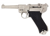 1898 Parabellum Luger P08 Replica Pistol - Shiny Nickel      