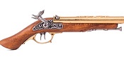 Double-barrel Pirate 18th Century Pirate Pistol- Antique Brass    