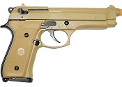 Front Firing M92 Blank Gun Semi Automatic Desert Sand Finish