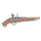18th Century Replica Pirate Flintlock Pistol-Brass