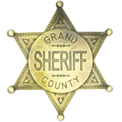 Grand County Sheriff Badge  Brass