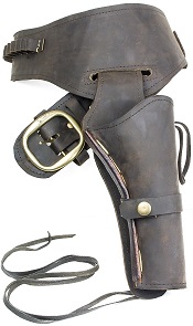 Fast Draw Oiled Brown Leather Western Holster-Medium                            