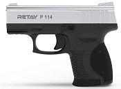 Retay P114 Nickel Front Firing 9MMPA Blank Firing Gun 