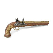 Classic French Dueling Pistol Brass Finish