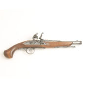 18th Century Engraved Non Firing Flintlock Pistol-Gray