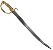 French Pirate Boarding Cutlass With Scabbard 