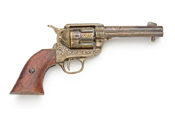 Western Fast Draw Pistol Gold Engraved