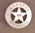 Deluxe Marshal Deadwood Badge.