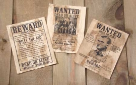 Replica Wanted Posters.