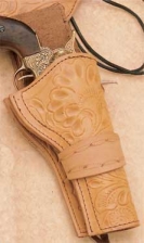WESTERN DELUXE TOOLED BROWN LARGE HOLSTER