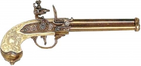 Deluxe Brass Flintlock Pistol